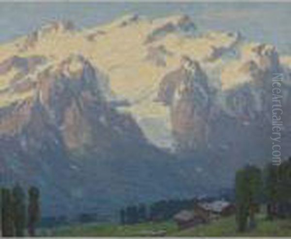 Rosenlaui Heights Oil Painting by Edgar Alwin Payne