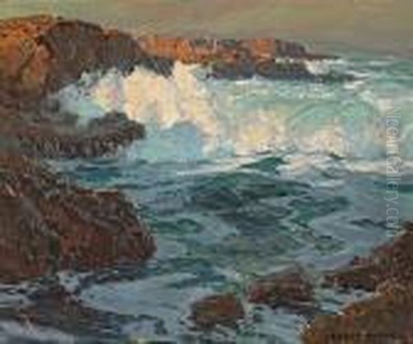 Surging Sea Oil Painting by Edgar Alwin Payne