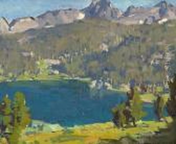 High Sierra Lake Scene Oil Painting by Edgar Alwin Payne