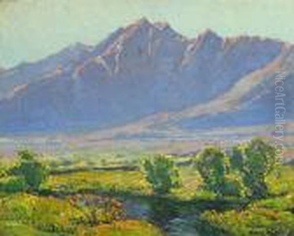 A View Along The Owen's River Oil Painting by Edgar Alwin Payne