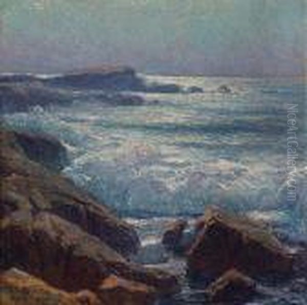 Waves On The California Coast Oil Painting by Edgar Alwin Payne