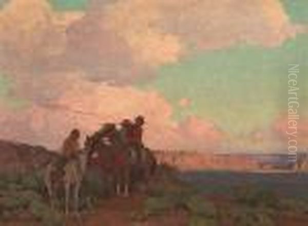 Navajo Country Oil Painting by Edgar Alwin Payne