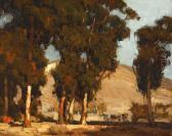 Eucalyptus Landscape Oil Painting by Edgar Alwin Payne