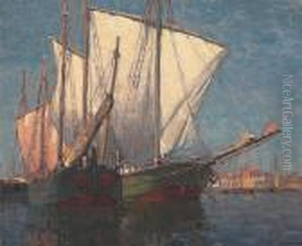 In The Canal, Chioggia Oil Painting by Edgar Alwin Payne