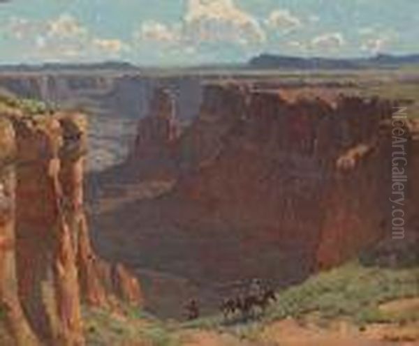 Blue Canyon Oil Painting by Edgar Alwin Payne