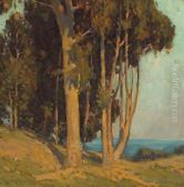 Trees Along The Coast Oil Painting by Edgar Alwin Payne