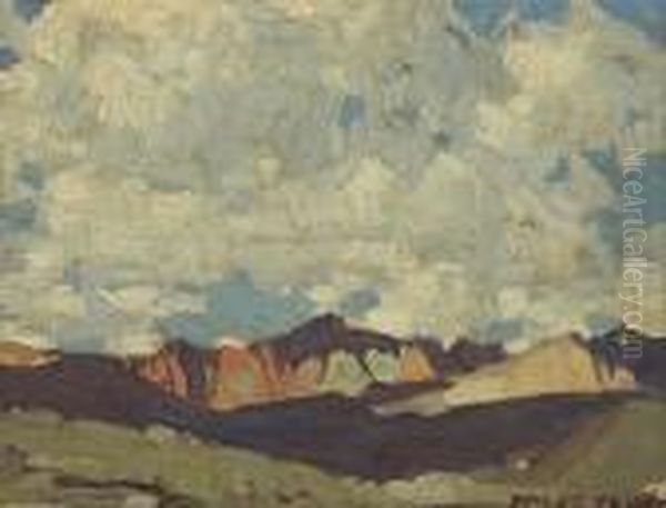 Clouds Above Cliffs Oil Painting by Edgar Alwin Payne