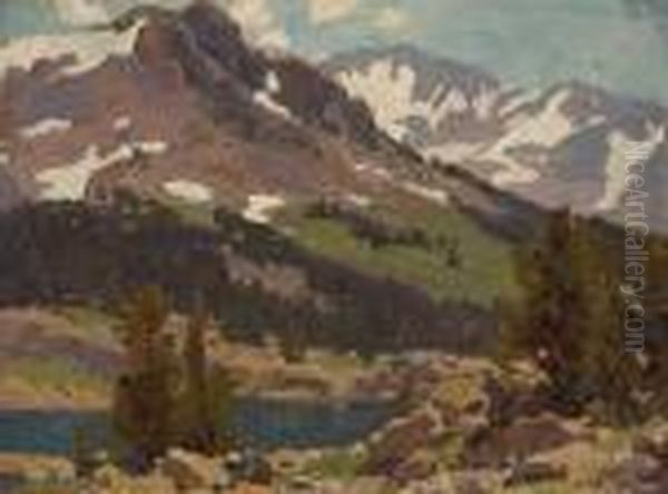 Sierra Slopes And Lake Oil Painting by Edgar Alwin Payne