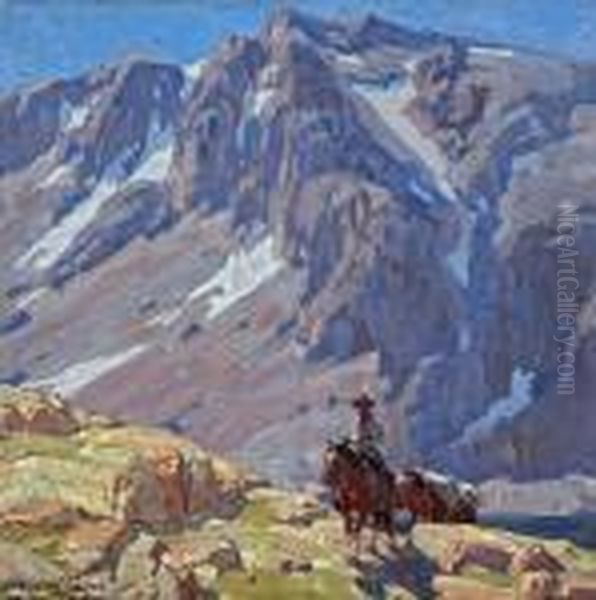 Packing In The Sierras Oil Painting by Edgar Alwin Payne