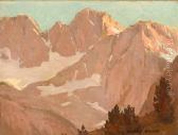 Sierras At Dawn Oil Painting by Edgar Alwin Payne