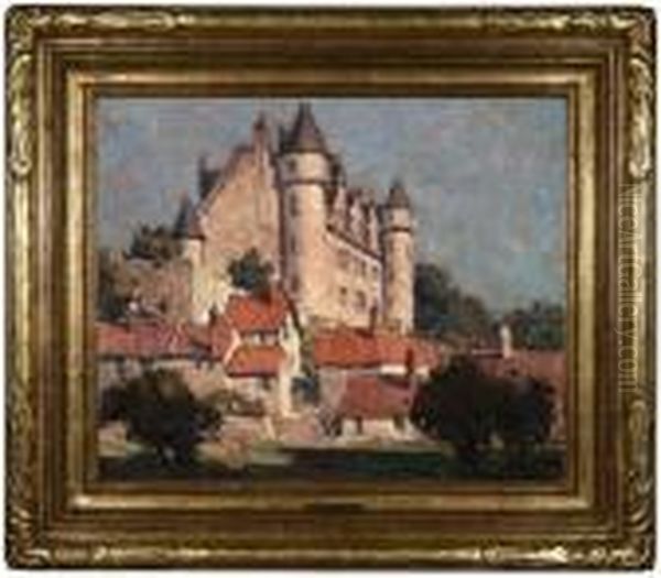 A View Ofchateau De Montresor Oil Painting by Edgar Alwin Payne