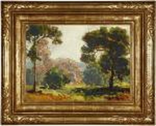 Spring California Landscape With Trees Oil Painting by Edgar Alwin Payne