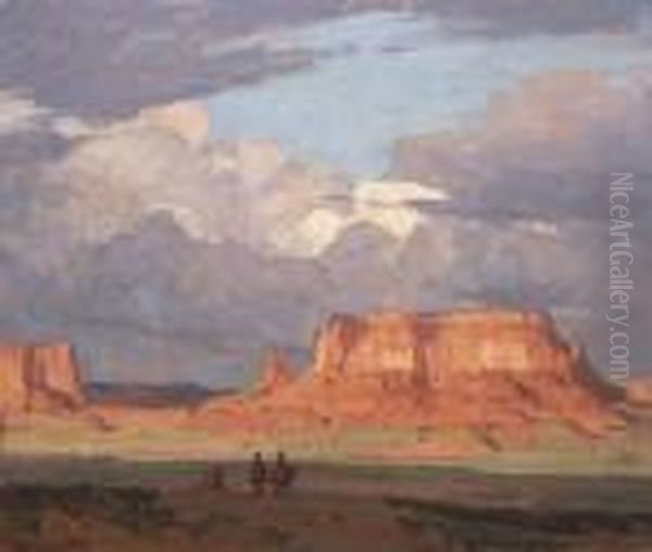 Red Mesa, Monument Valley, Utah Oil Painting by Edgar Alwin Payne