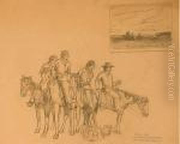 Study For Indian Horseman by Edgar Alwin Payne