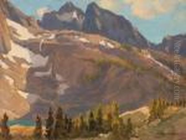 Twin Peaks - High Sierra Oil Painting by Edgar Alwin Payne