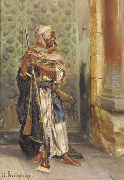 The arab guard Oil Painting by Georges Antoine Rochegrosse