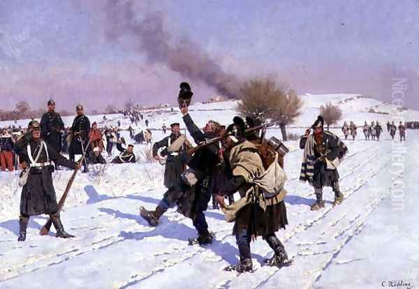 After the Battle Oil Painting by Carl Rochling