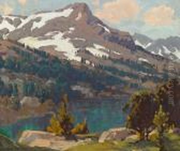 Sierra Lake And Glaciers Oil Painting by Edgar Alwin Payne