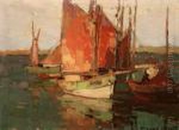 Breton Sails Oil Painting by Edgar Alwin Payne