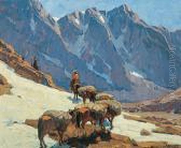 Sierra Pass Oil Painting by Edgar Alwin Payne