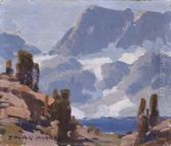 Mountain Lake Oil Painting by Edgar Alwin Payne