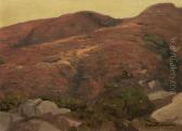 A Western Hillside Oil Painting by Edgar Alwin Payne