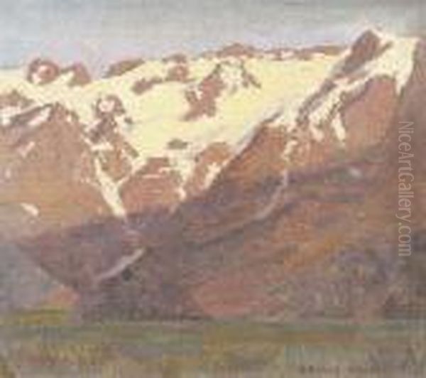 Sierra Sunset Oil Painting by Edgar Alwin Payne