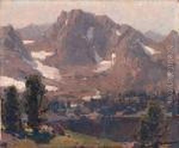 Veiled Grandeur--sierras Oil Painting by Edgar Alwin Payne