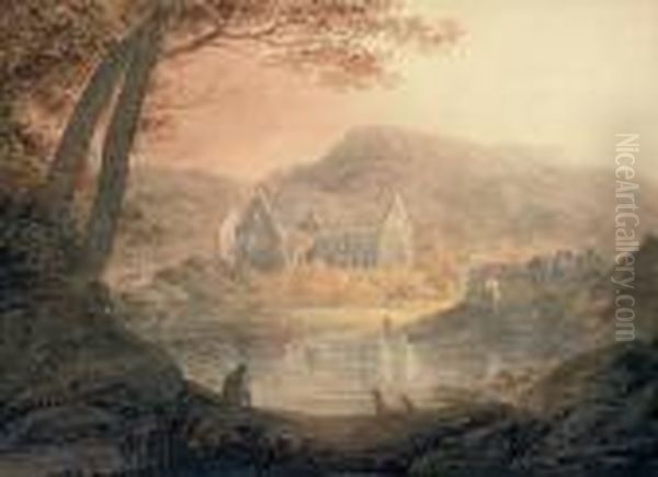 Tintern Abbey On The Wye, Monmouthshire Oil Painting by William Payne