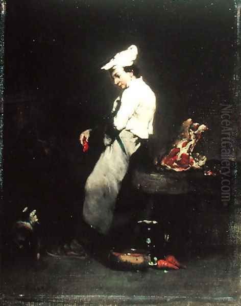 The Young Cook Oil Painting by Theodule Augustine Ribot