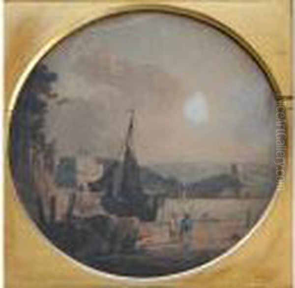 Mount Batten At The Entrance Of Catwater, Plymouth Oil Painting by William Payne