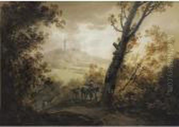 The Woodcutter's Return Oil Painting by William Payne