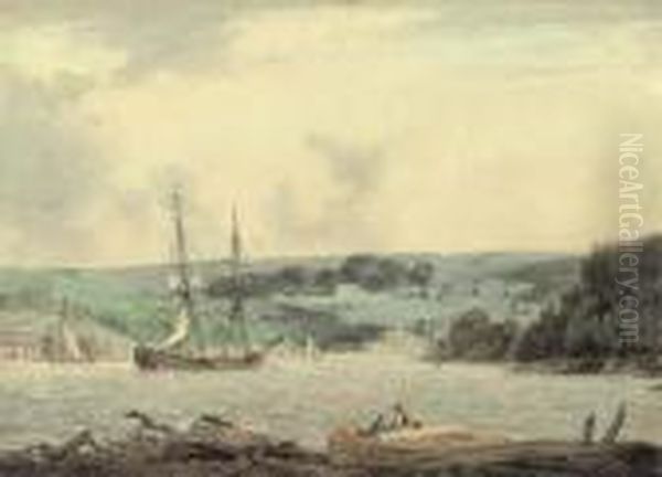 Belle Vue From The Passage At Cap Down Oil Painting by William Payne