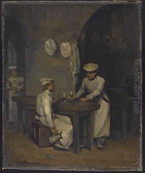 The Cooks Oil Painting by Theodule Augustine Ribot