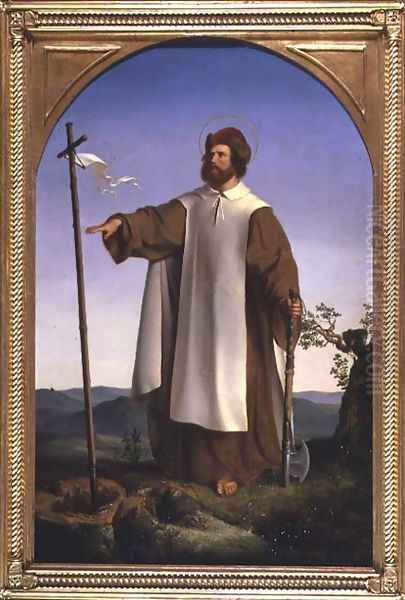 St Boniface 672-754 1832 Oil Painting by Alfred Rethel