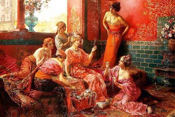 The Daughters of the Harem, 1921 Oil Painting by Georges Marie Rochegrosse