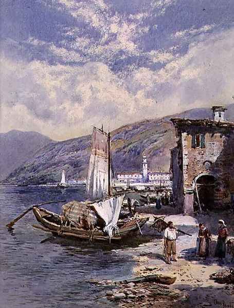 Lake Como Oil Painting by Charles Rowbotham