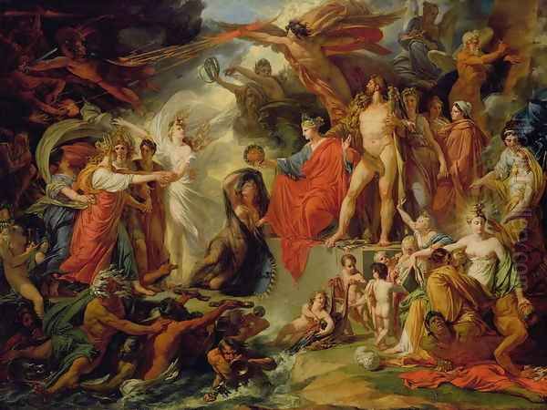 The Triumph of Civilization, c.1794-98 Oil Painting by Jacques Reattu