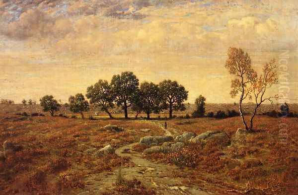 Lande de la Glandee, Forest of Fontainebleau Oil Painting by Etienne-Pierre Theodore Rousseau