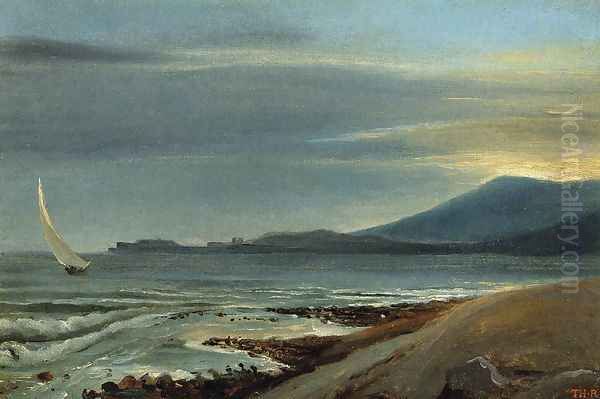 Seascape Oil Painting by Etienne-Pierre Theodore Rousseau