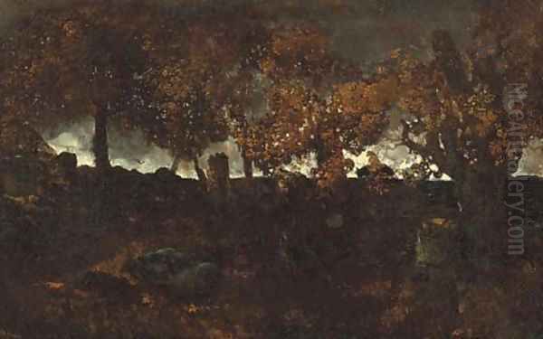 Paysage forestier Oil Painting by Etienne-Pierre Theodore Rousseau