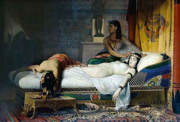 The Death of Cleopatra Oil Painting by Jean Andre Rixens