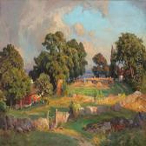 View From Kullen Oil Painting by Viggo Christian Frederick Pedersen