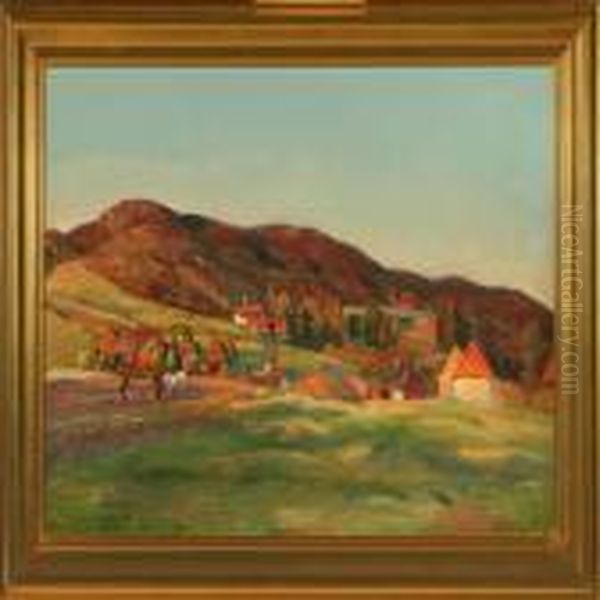 A Swedish Landscapefrom Kullen Oil Painting by Viggo Christian Frederick Pedersen