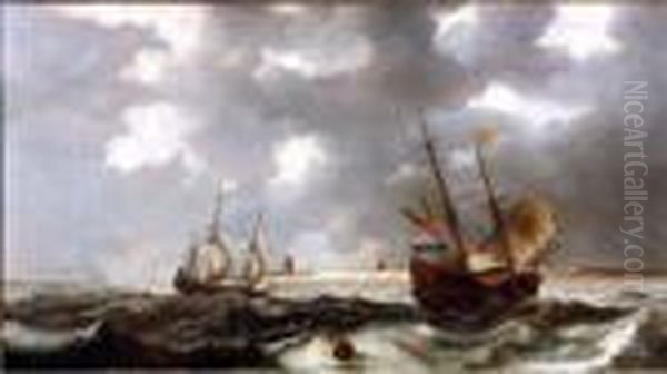 Convoyage Le Long De La Cote Allemande Oil Painting by Bonaventura, the Elder Peeters