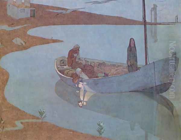 To Pastures New Oil Painting by Frederick Cayley Robinson