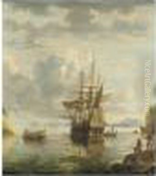 Navire Hollandais Pres D'une Cote Du Bresil Oil Painting by Bonaventura, the Elder Peeters