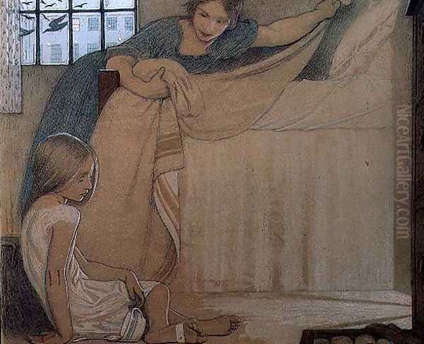 The Foundling, 1908 Oil Painting by Frederick Cayley Robinson