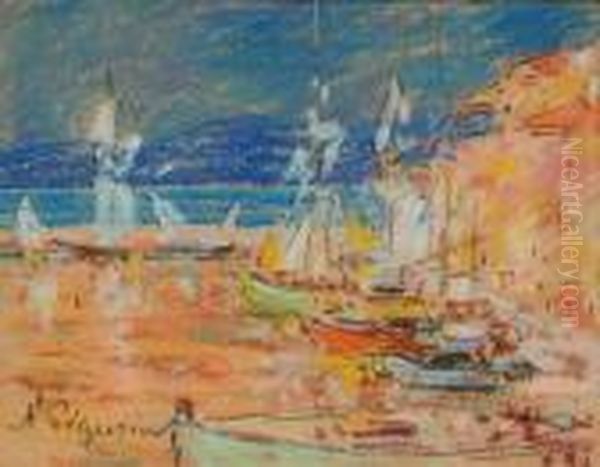 Saint-tropez Oil Painting by Auguste Pegurier