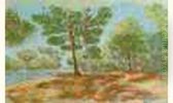 La Pinede Oil Painting by Auguste Pegurier